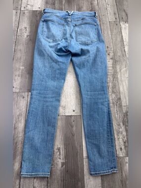 Veronica Beard Jeans Debbie Ankle Skinny High Rise Sz 29 Light Denim Button